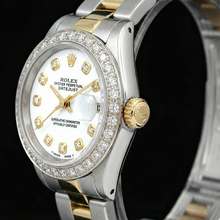 Rolex Datejust Two Tone Ladies Watch Diamond Bezel