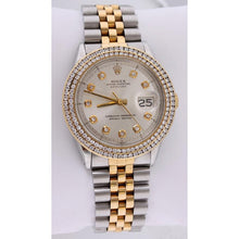 Rolex Datejust Watch Double Row Natural Earth Mined Diamond Bezel Date Just