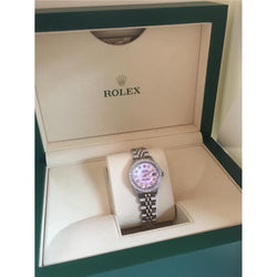 Rolex Datejust Watch Mother Of Pearl Dial Natural Earth Mined Diamond Bezel Ss