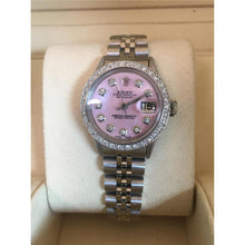 Rolex Datejust Watch Mother Of Pearl Dial Diamond Bezel Ss1