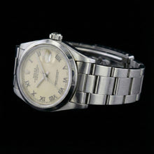 Rolex Datejust Watch Roman Dial Smooth Bezel Stainless Steel Midsize