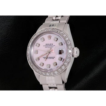Rolex Datejust Watch Diamond Dial Bezel Women
