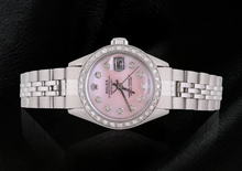 Rolex Datejust Watch Ss Jubilee Bracelet Natural Earth Mined Diamond Dial Bezel Women