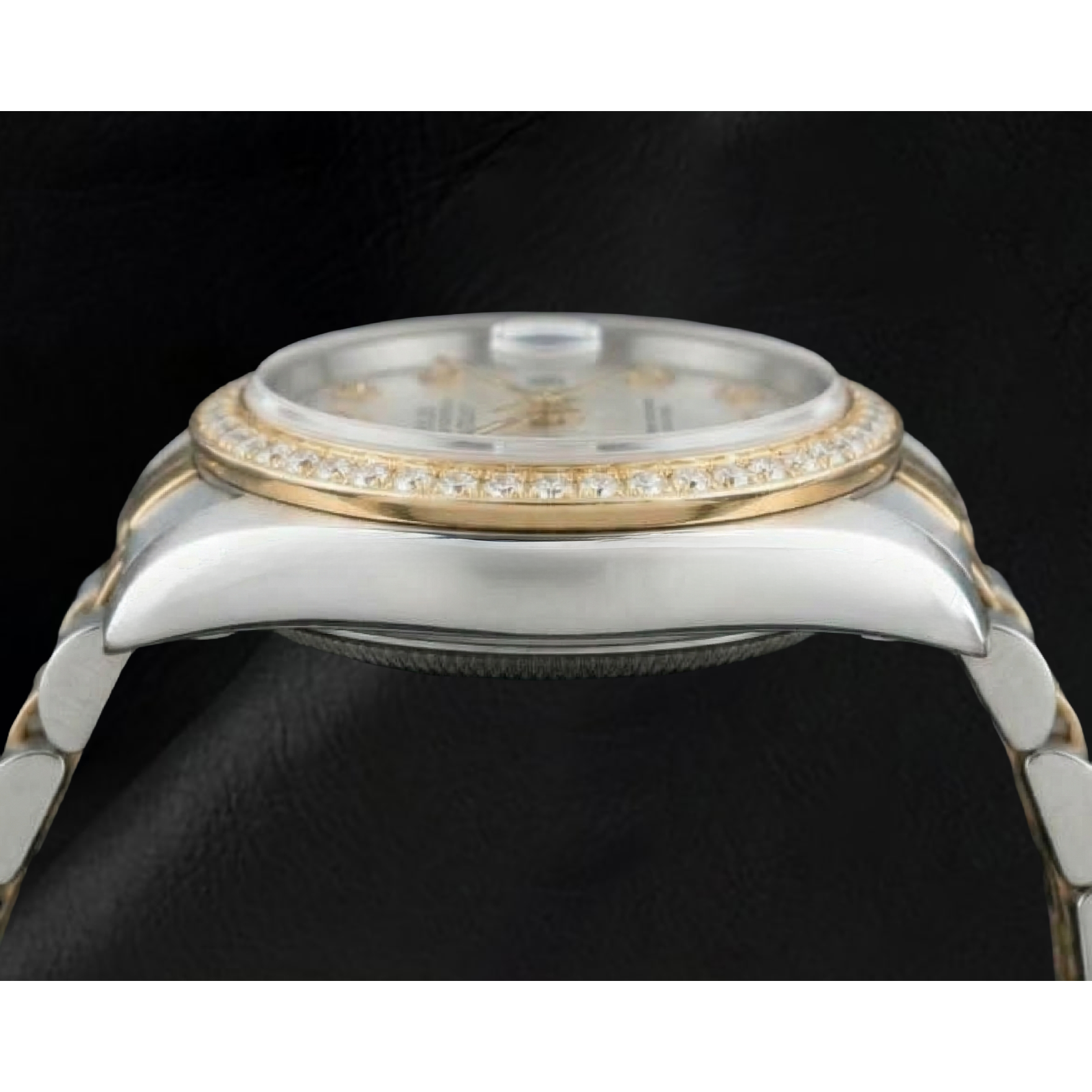 Rolex Datejust Year 2000 White Mother Of Pearl Diamond Dial 31 mm Two Tone Watch
