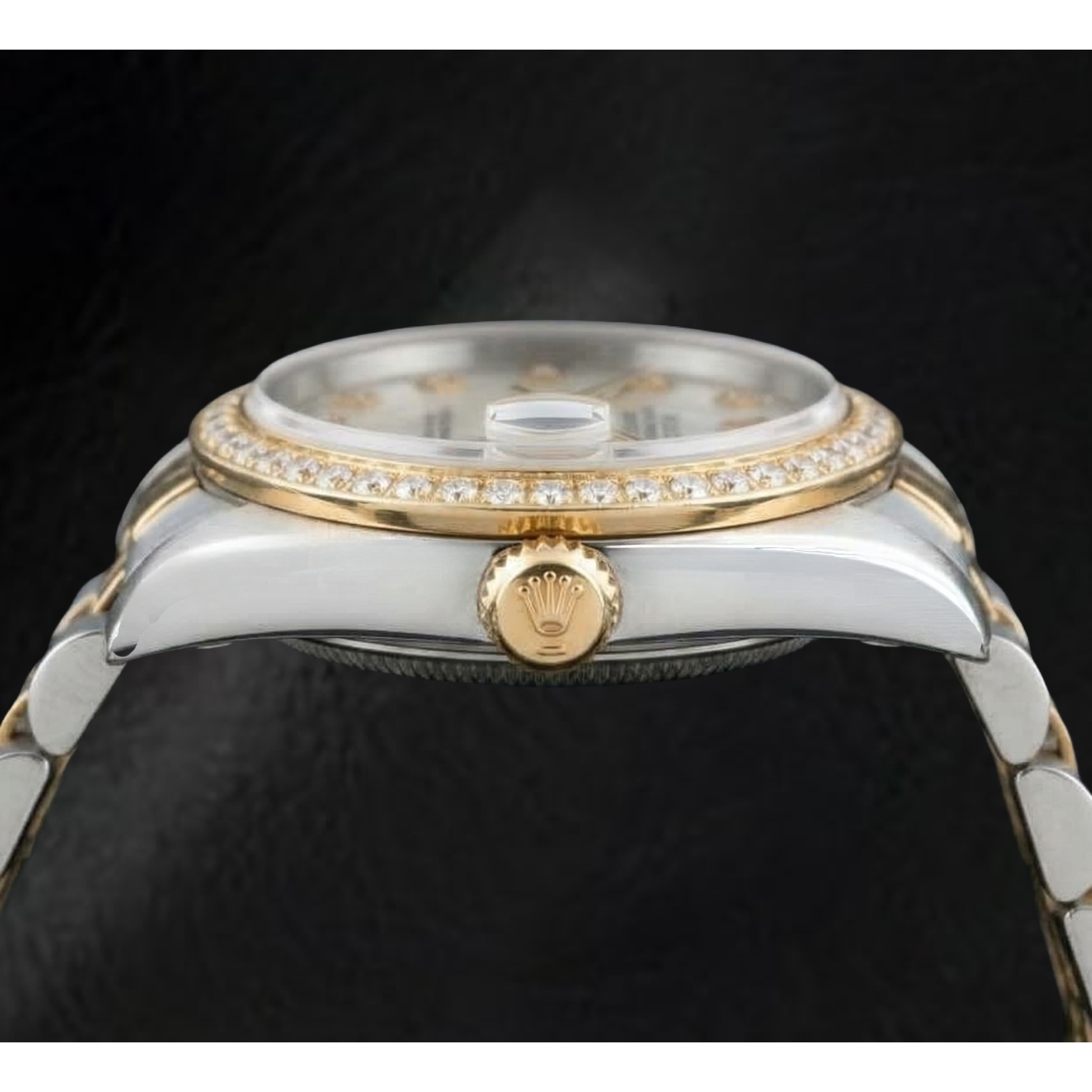 Rolex Datejust Year 2000 White Mother Of Pearl Diamond Dial 31 mm Two Tone Watch