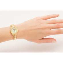 Rolex Datejust Year 2003 White Mother Of Pearl Diamond Dial 26 mm Yellow Gold Ladies Watch