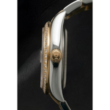 Rolex Datejust Year 2011 White Mother Of Pearl Diamond Dial Diamond Bezel 31 mm Two Tone Watch