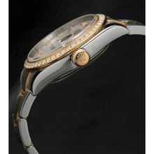 Rolex Datejust Year 2011 White Mother Of Pearl Diamond Dial Diamond Bezel 31 mm Two Tone Watch