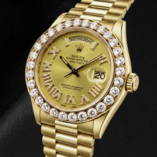 Rolex Day-Date 18038 36mm Champagne Roman Diamond Dial Yellow Gold Watch