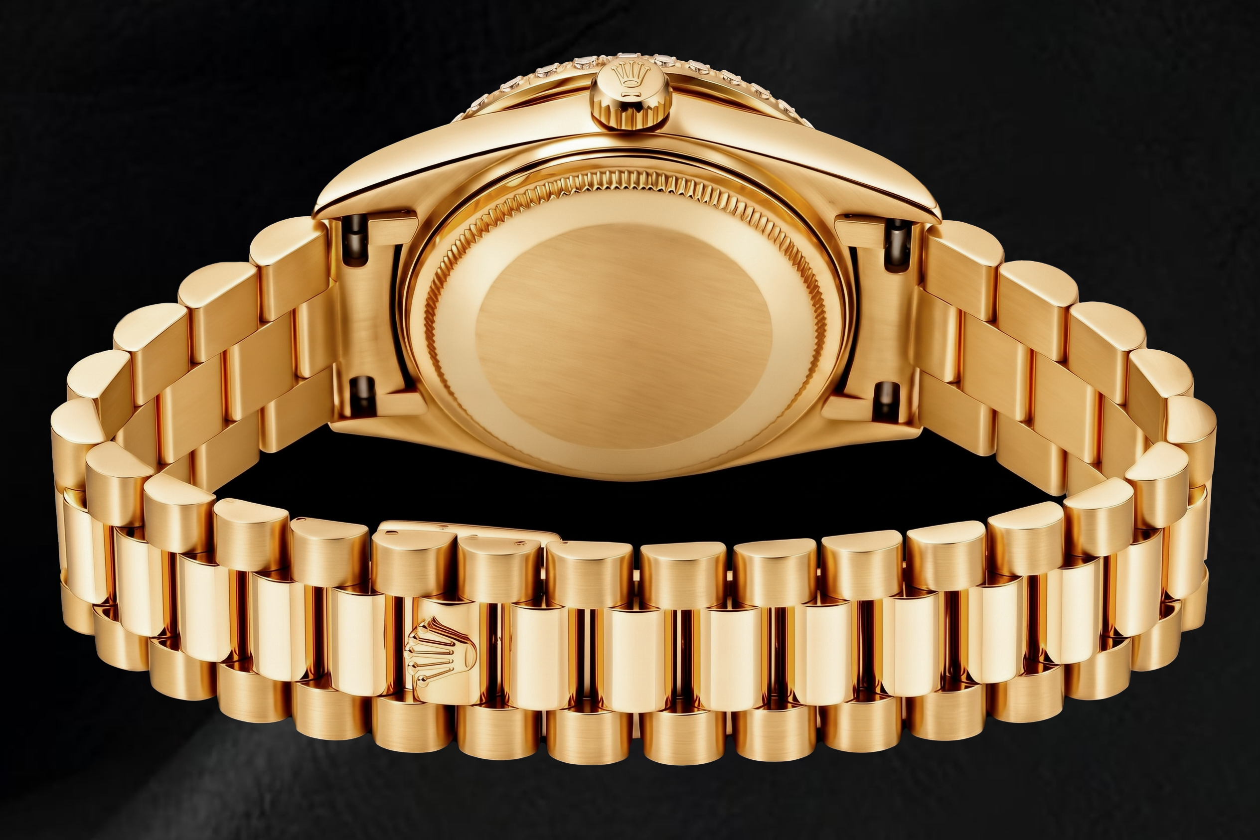 Rolex Day-Date 18038 36mm Silver Roman Diamond Dial Yellow Gold Watch