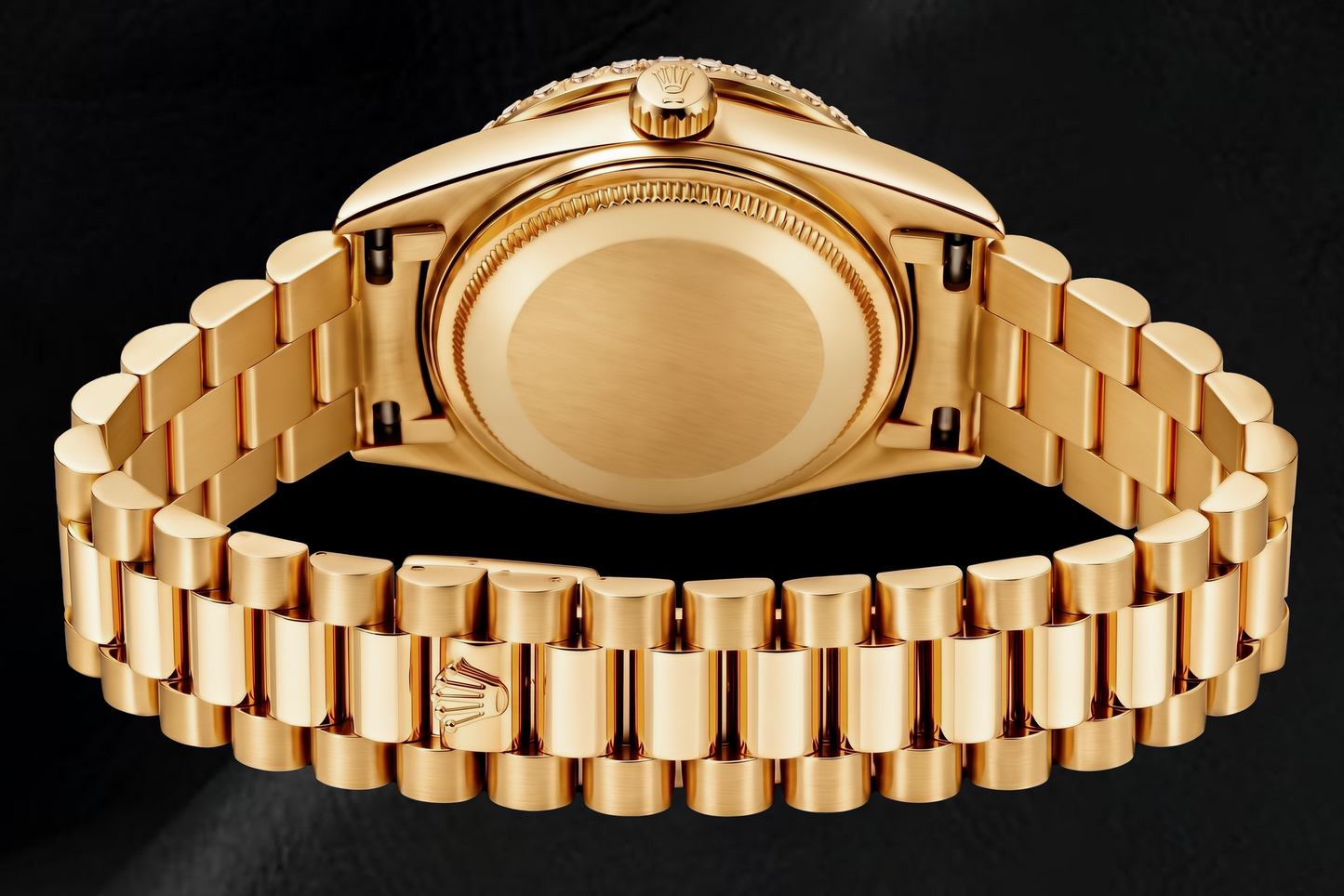 Rolex Day-Date 18038 36mm Silver Roman Diamond Dial Yellow Gold Watch