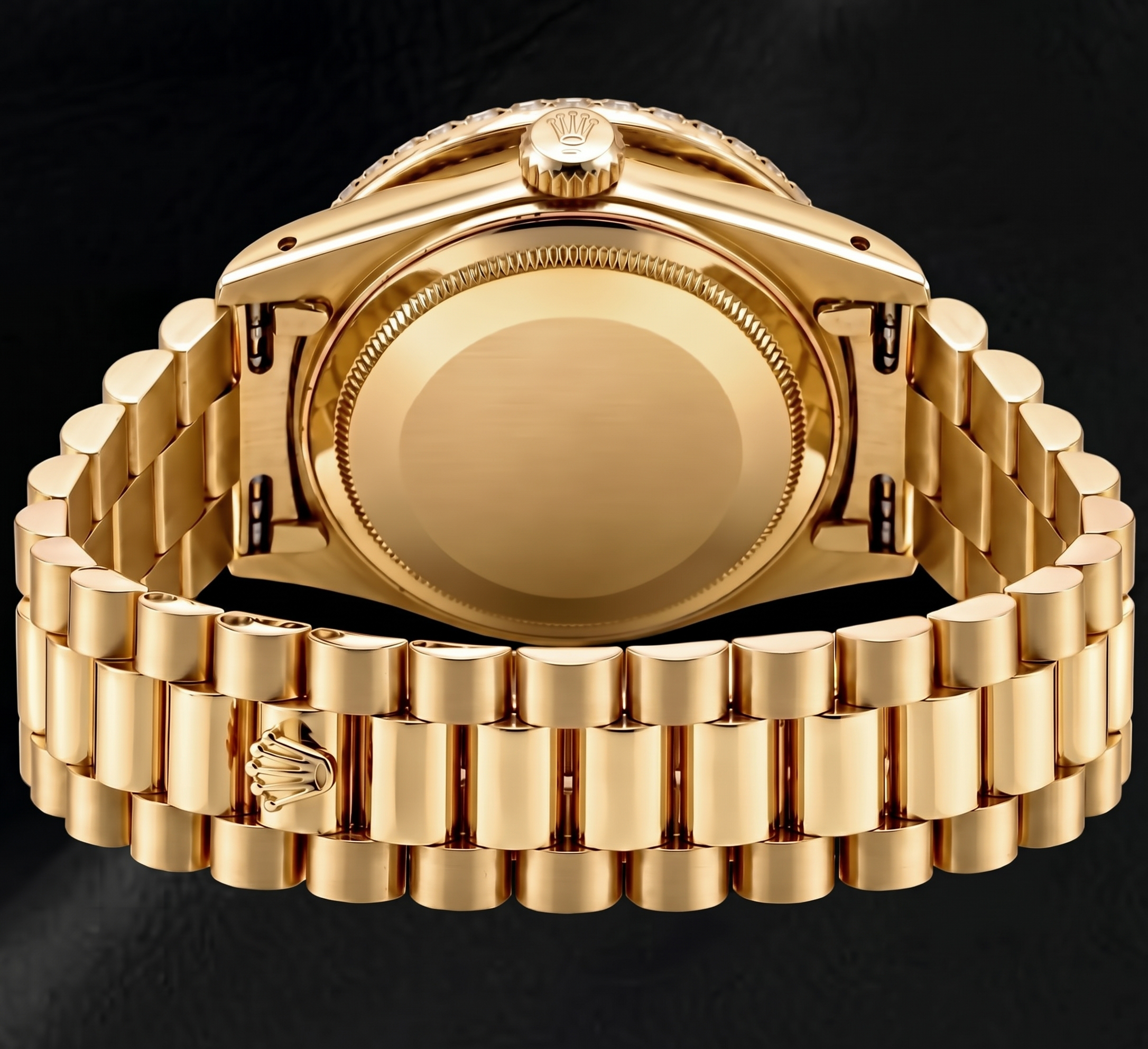 Rolex Day-Date 18038 36mm White Mother of Pearl Diamond Dial 18K Yellow Gold Watch