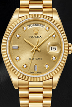 Rolex Day-Date 18238 36mm Champagne Jubilee Diamond Dial Yellow Gold Watch