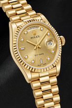 Rolex Day-Date 18238 36mm Champagne Jubilee Diamond Dial Yellow Gold Watch