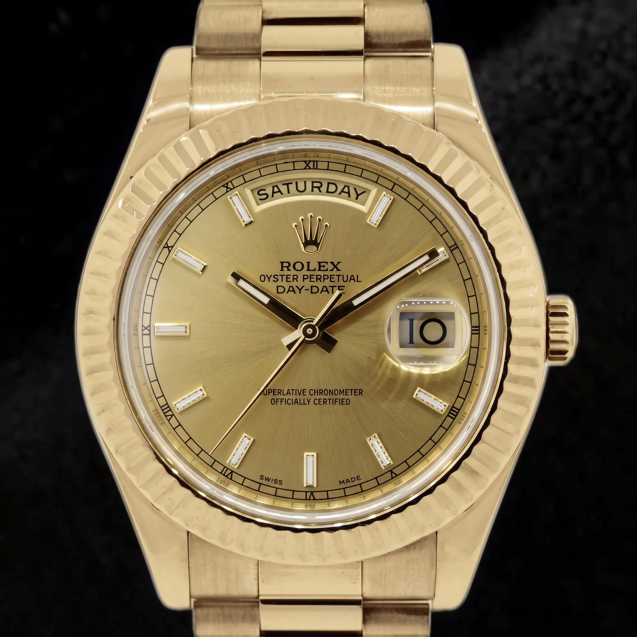 Rolex Day Date 2 Champagne Dial 41 Mm Gents Watch Yellow Gold