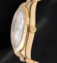Rolex Day Date II 41mm 218238 Silver Roman Dial  President Bracelet Yellow Gold Watch