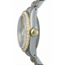 Rolex Diamond Bezel White Stick Dial Watch Ss G Jubilee Bracelet