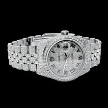 Rolex Iced Out Diamond 12 Carat 36mm Roman Dial Stainless Steel Watch