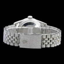 Rolex Iced Out Diamond 12 Carat 36mm Roman Dial Stainless Steel Watch