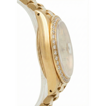 Rolex Dj Bezel Champagne Tapestry Stick Dial Watch President Style