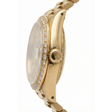 Rolex Dj Bezel Champagne Tapestry Stick Dial Watch President Style