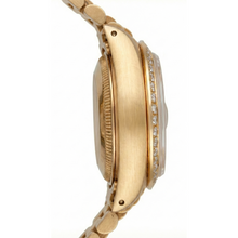 Rolex Dj Champagne Tapestry Dial Pin Stripe Watch Gold President