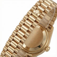 Rolex Dj Champagne Tapestry Dial Pin Stripe Watch Gold President