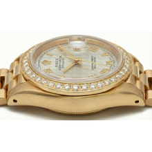 Rolex Dj Pyramid Roman Dial Natural Earth Mined Diamond Bezel Watch President Style G