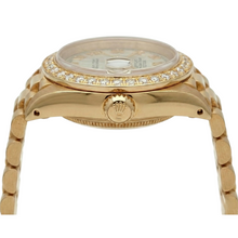 Rolex Dj Pyramid Roman Dial Natural Earth Mined Diamond Bezel Watch President Style G