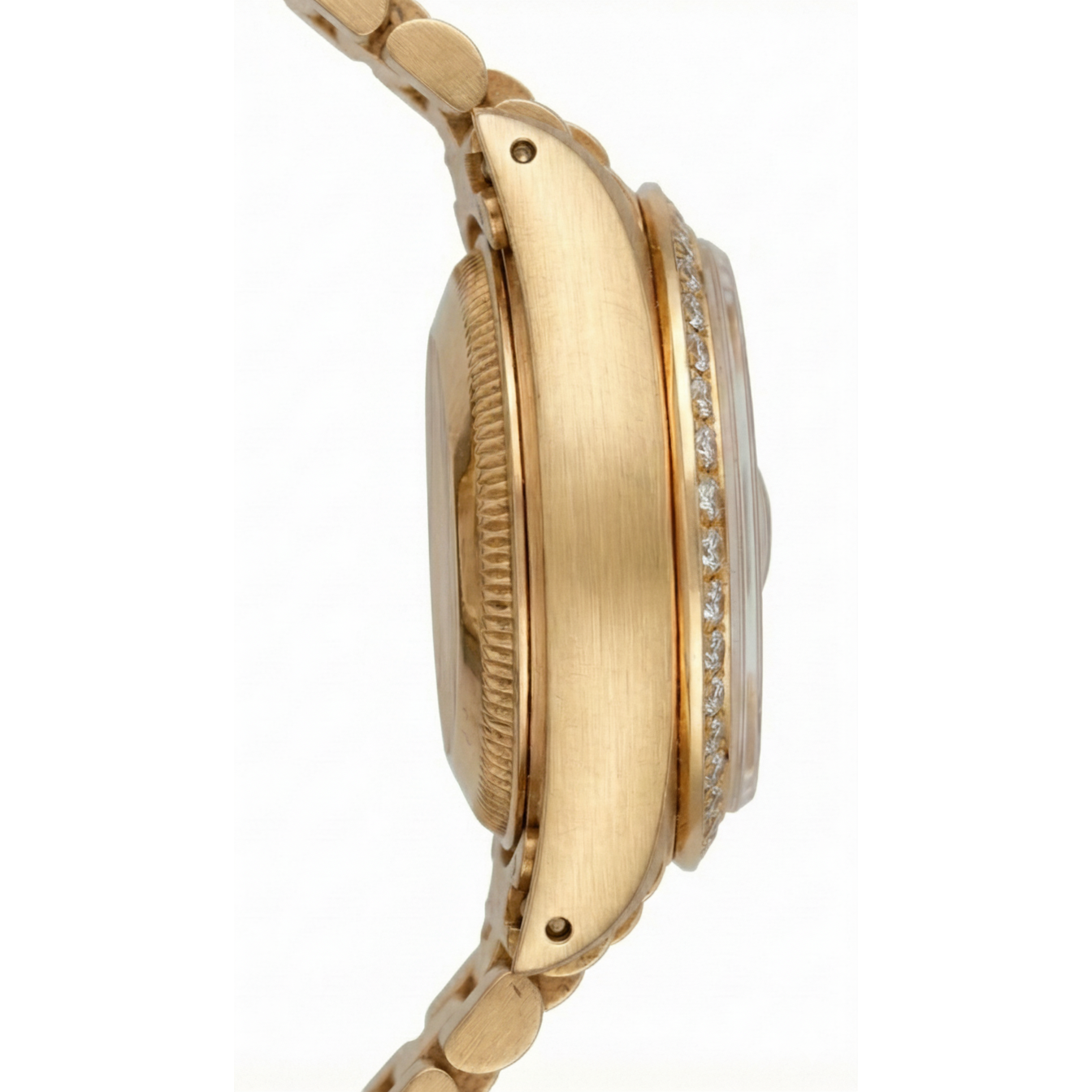 Rolex Dj Stick Dial Presidential Style Ladies Watch Natural Earth Mined Diamond Bezel