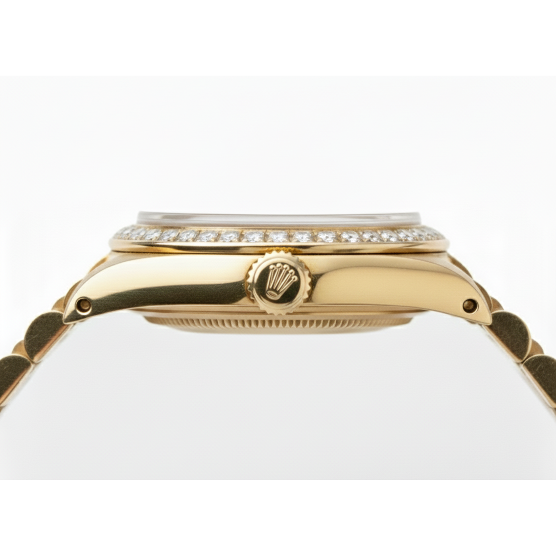 Rolex Dj Watch President Style Bracelet Gray Roman Dial Yg Women