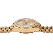 Rolex Dj Watch Presidential Style Champagne Stick Dial  Bezel