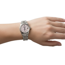 Rolex Dj Watch White Natural Earth Mined Diamond Dial Jubilee Stainless Steel Watch