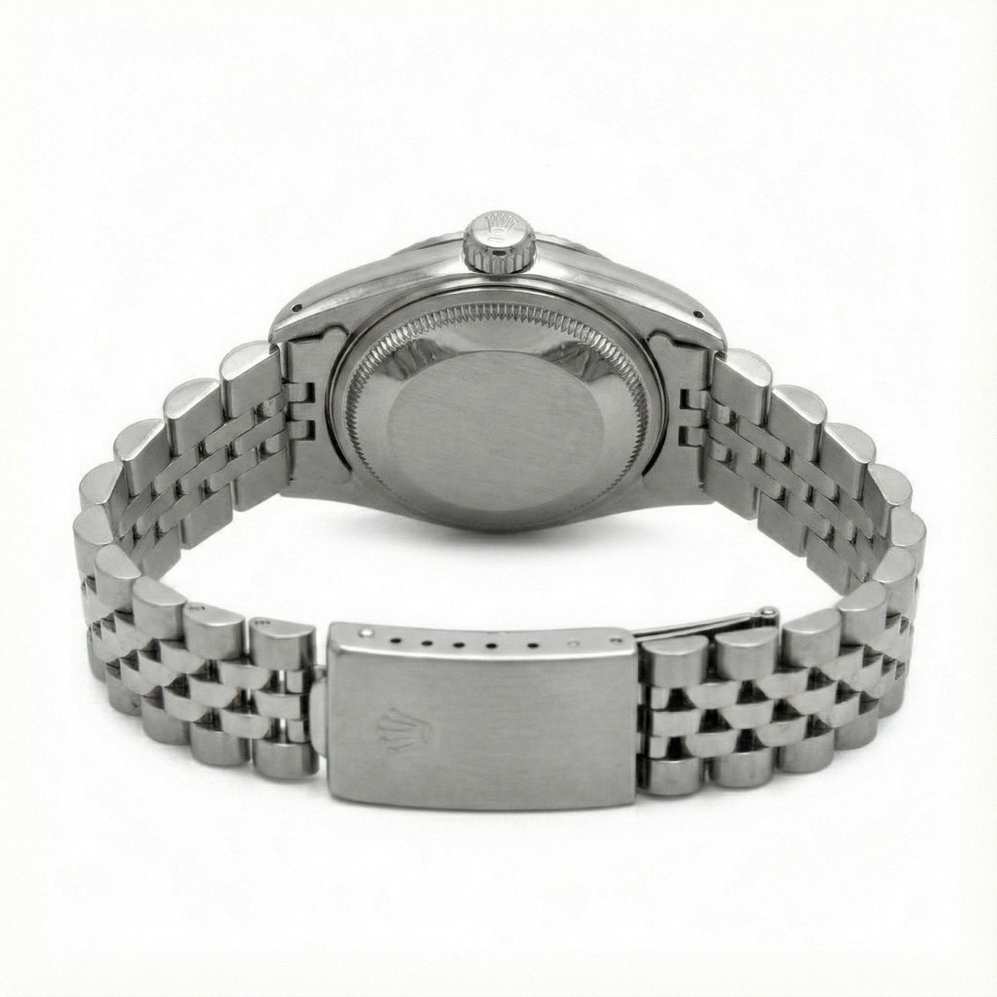 Rolex Dj White Mop Roman Dial Natural Earth Mined Diamond Bezel Ss Jubilee Bracelet QUICK SET