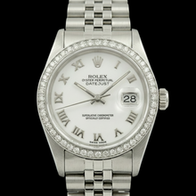 Rolex Dj White Mop Roman Dial Natural Earth Mined Diamond Bezel Ss Jubilee Bracelet QUICK SET