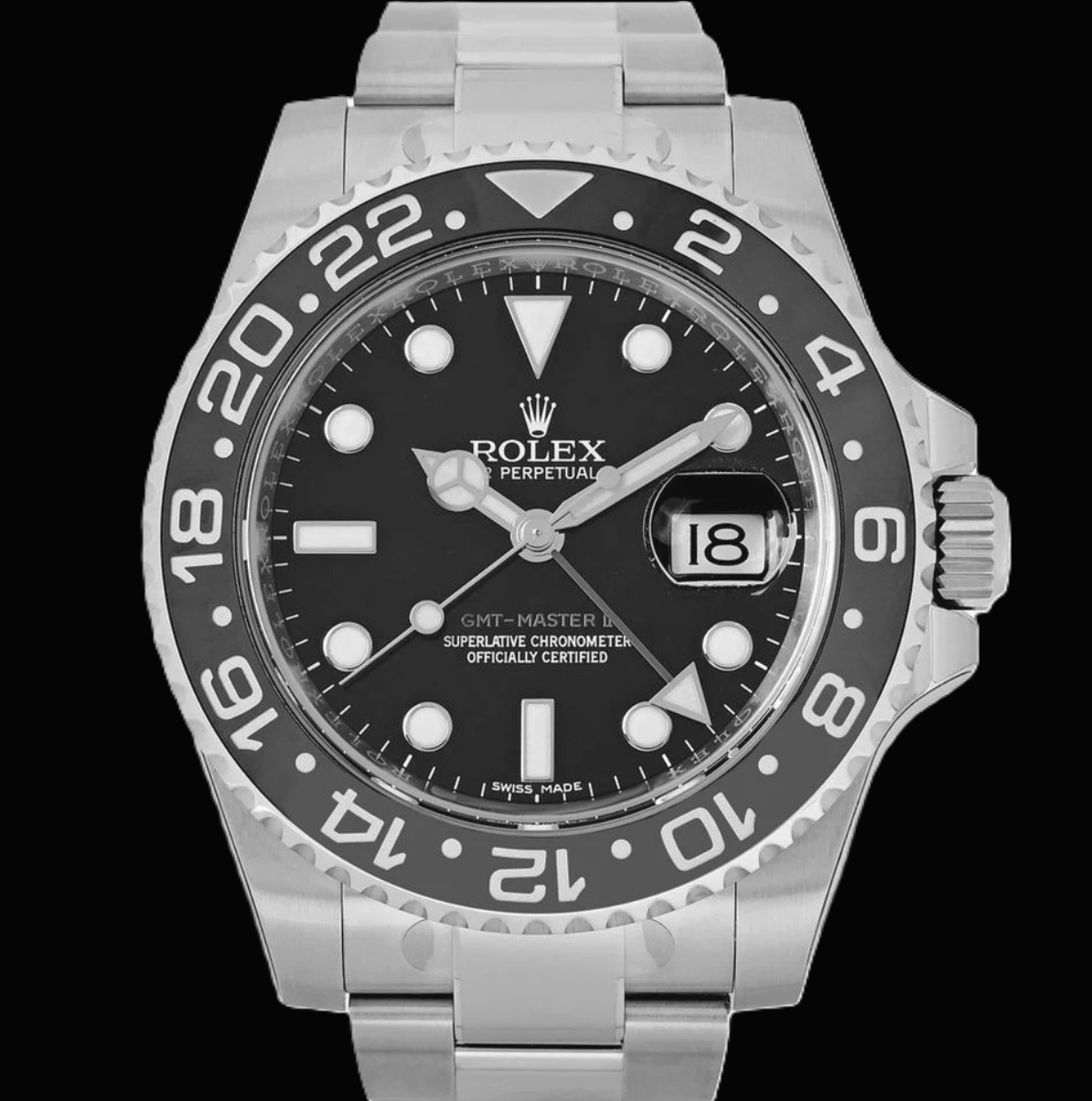 Rolex GMT-Master II 116710LN 40mm Black Dial Stainless Steel Watch