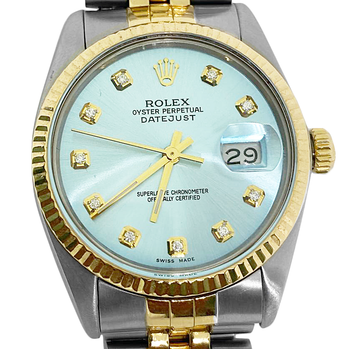 Rolex Gents Datejust Rolex Blue Ss & Gold Jubilee Bracelet QUICK-SET
