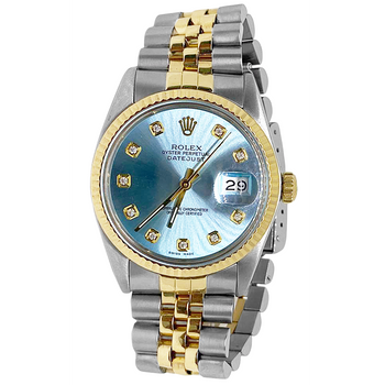 Rolex Gents Datejust Rolex Blue Ss & Gold Jubilee Bracelet QUICK SET1