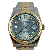 Rolex Gents Datejust Rolex Blue Ss & Gold Jubilee Bracelet QUICK SET