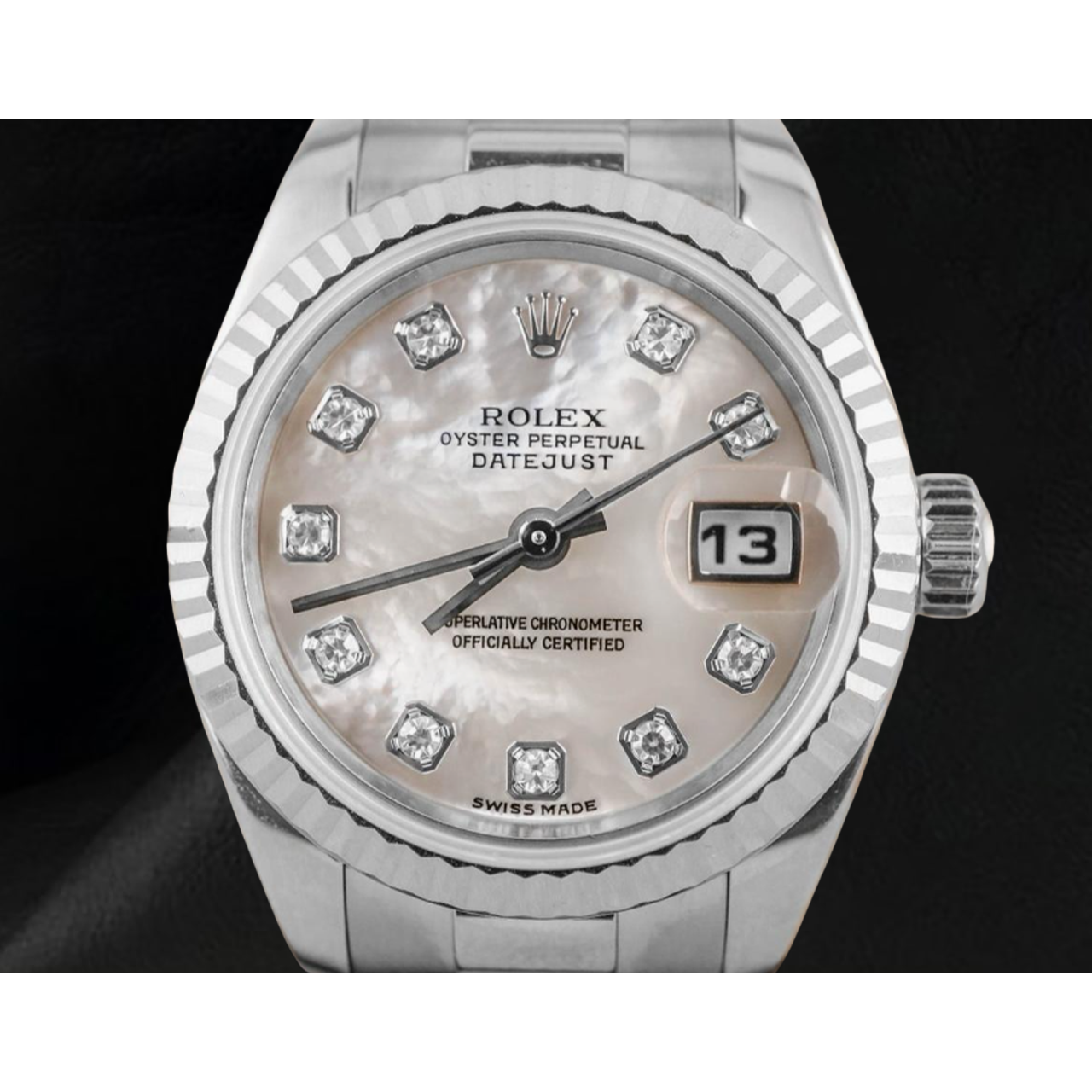 Rolex Ladies Datejust 26mm Mother of Pearl Dial 2002 Year President Bracelet 18K Watch