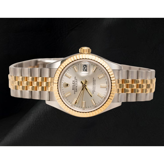 Rolex Ladies Datejust 179173 Fluted Bezel Two Tone Jubilee 26 mm Watch
