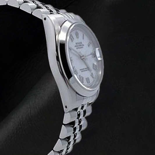 Rolex Ladies Datejust Jubilee Bracelet White Roman Dial Watch