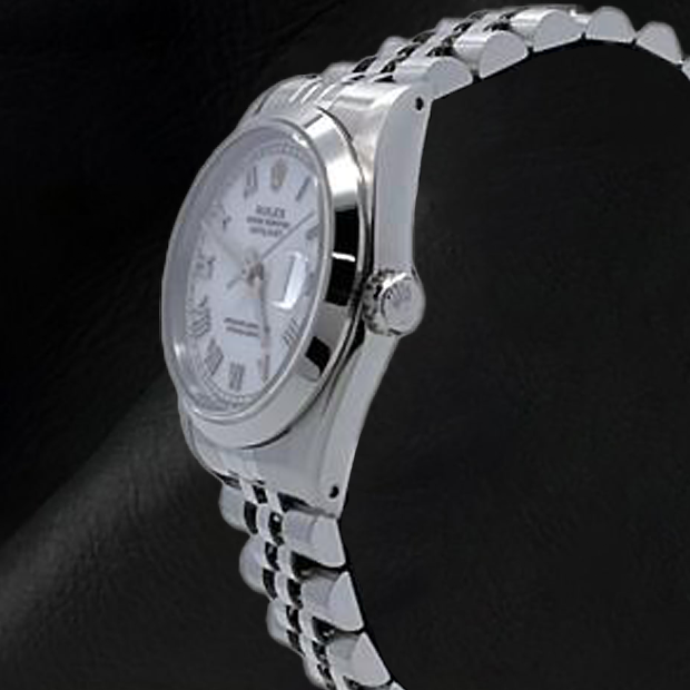 Rolex Ladies Datejust Jubilee Bracelet White Roman Dial Watch