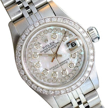 Rolex Ladies Datejust Watch Stainless Steel Natural Earth Mined Diamond Dial Bezel