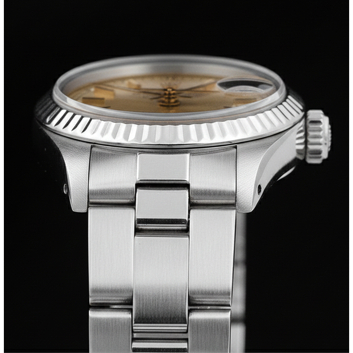 Gemstone Rolex -ct Stainless Steel – side view