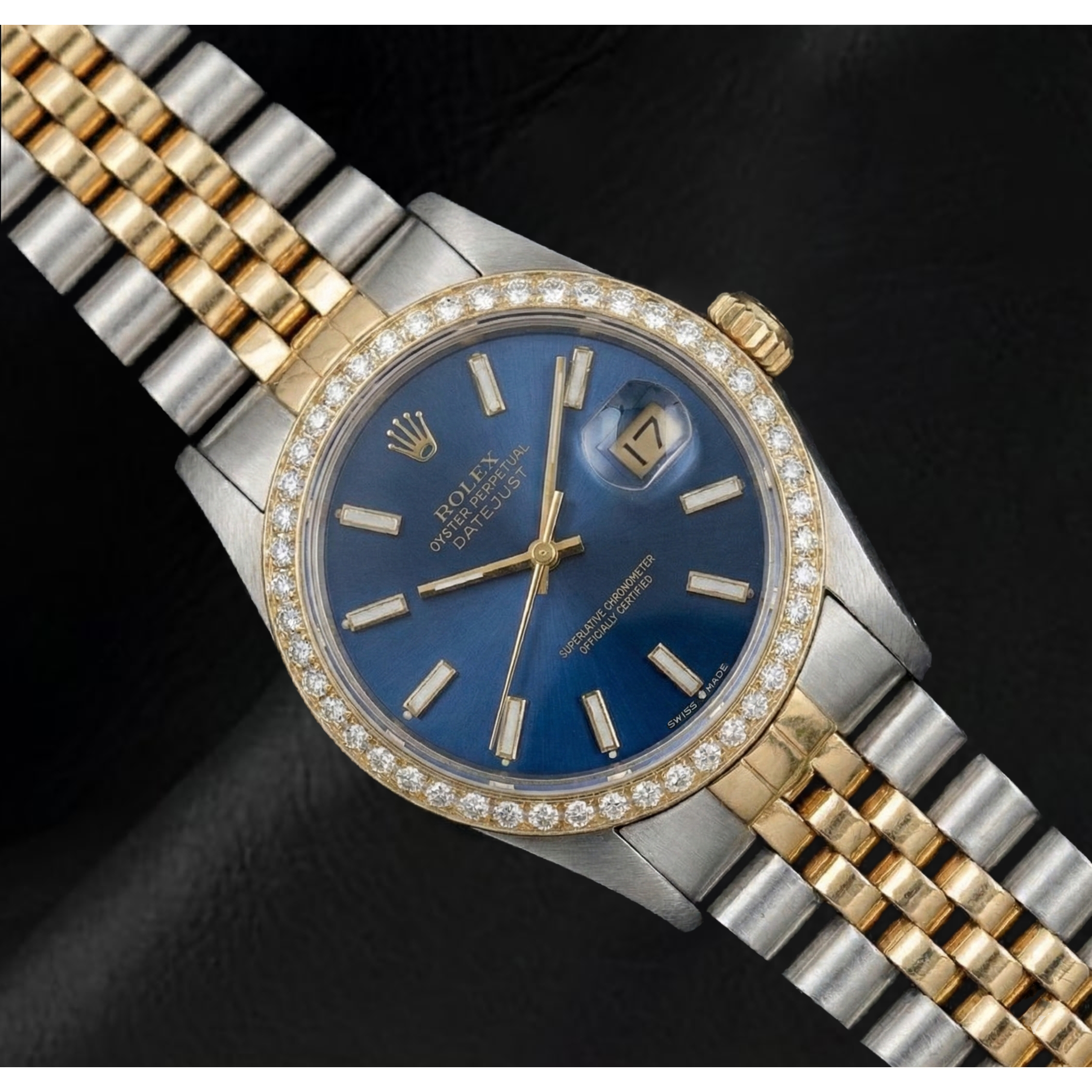 Rolex Lady 31mm Datejust Blue Luminous Dial Watch