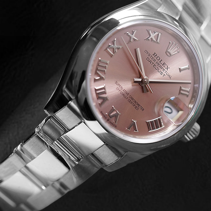 Rolex Lady Date-just Salmon Roman Dial Steel Watch