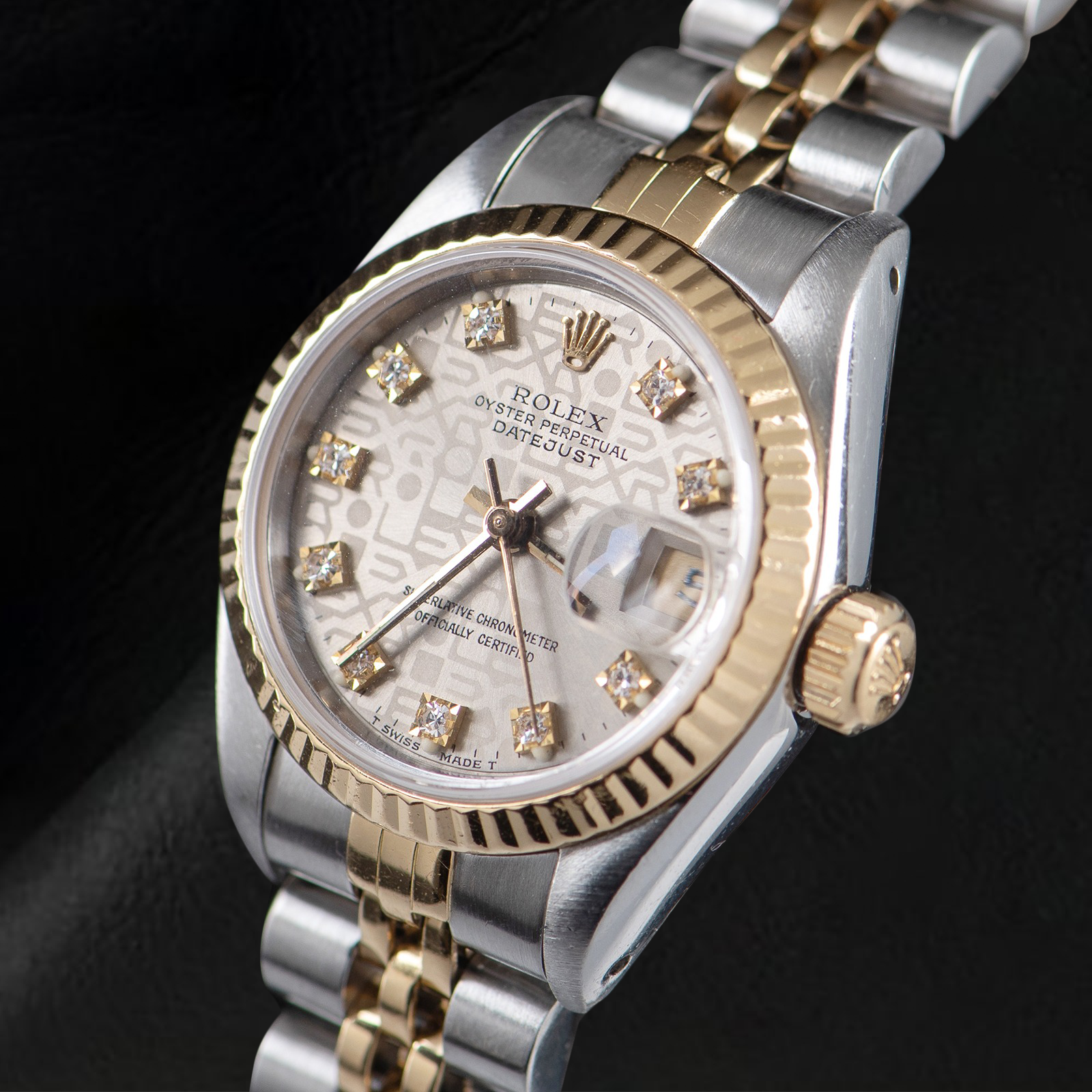 Rolex Lady Datejust 26 mm SIlver Diamond Jubilee Dial Two Tone Watch