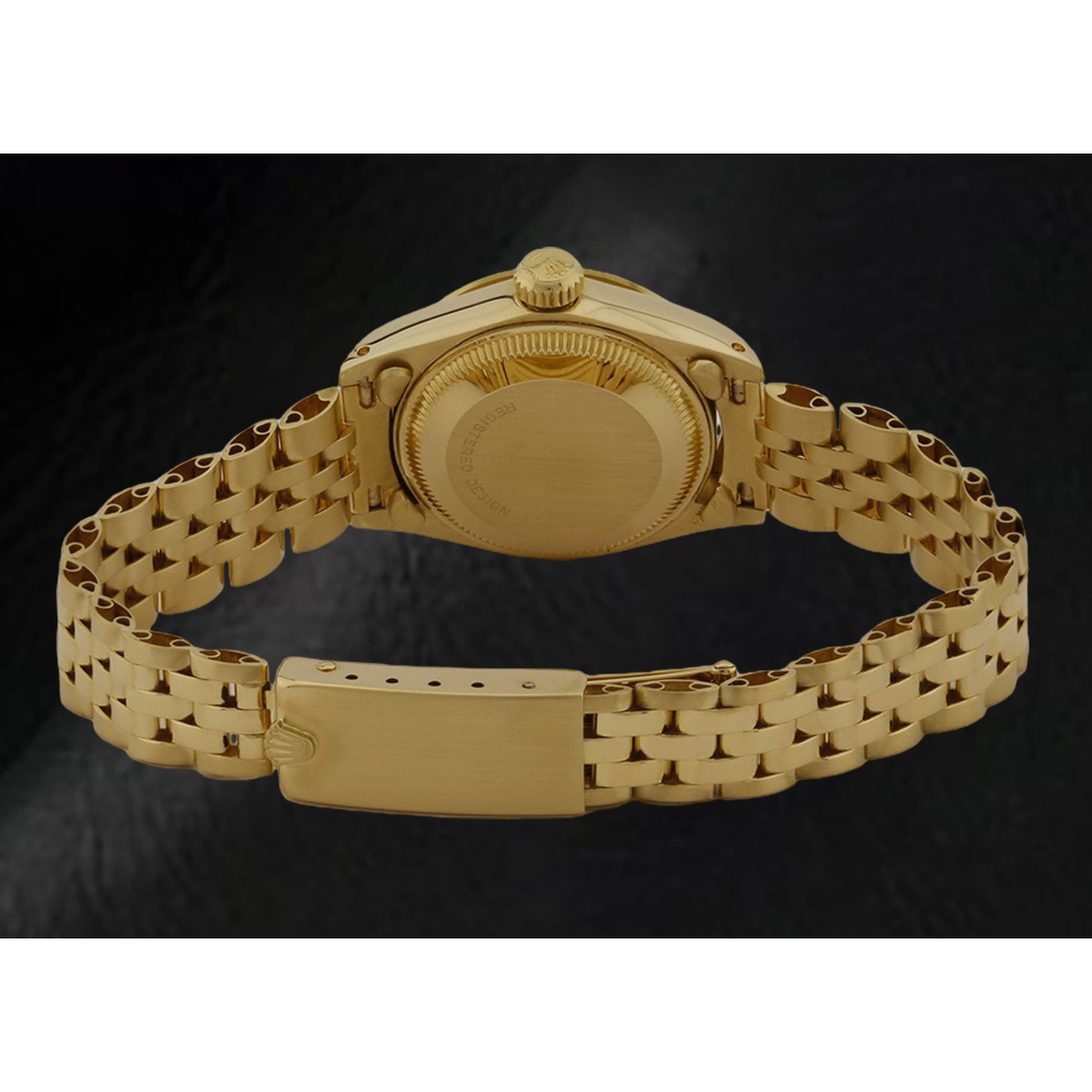 Rolex Lady Datejust 26 mm Yellow Gold President Style Watch