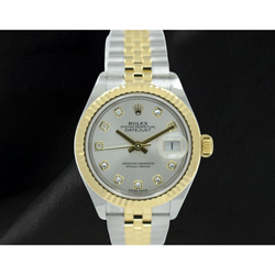 Rolex Lady Datejust 28mm 279173 Silver Diamond Dial Watch Two Tone